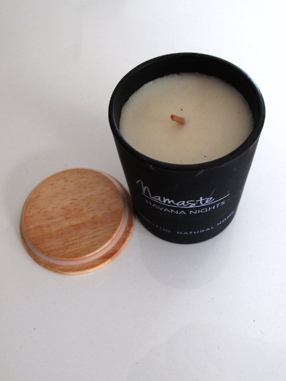 SAND & FOG candle NAMASTE HAVANA NIGHTS 4 oz HAVANA NOCTURNE Wooden lid HOME